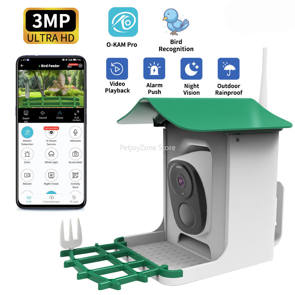 Smart Bird Feeder Camera - كاميرا ذكية لتغذية الطيور تعمل بالطاقة