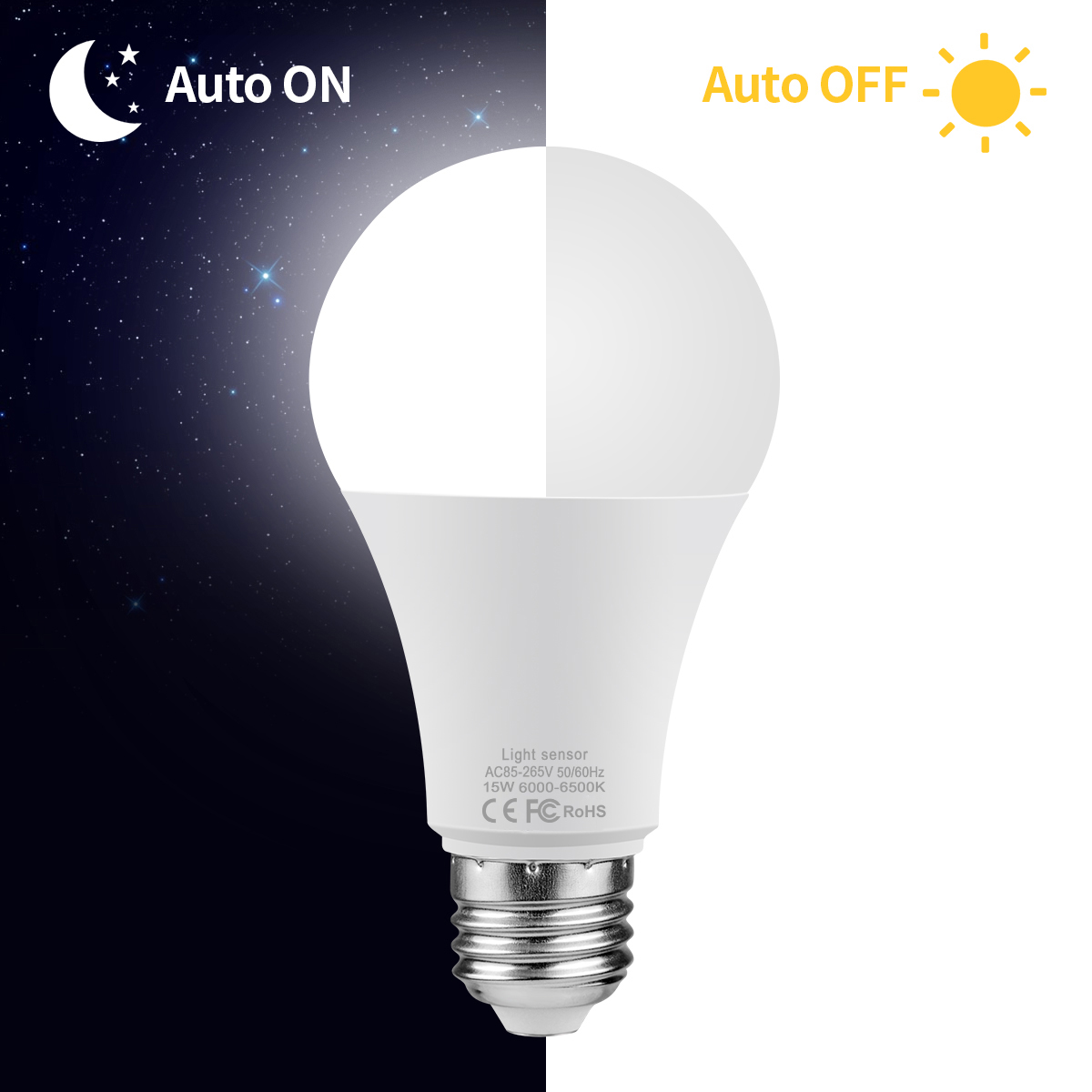 Smart Garden Led Lights - 15 واط E27 LED الغسق إلى