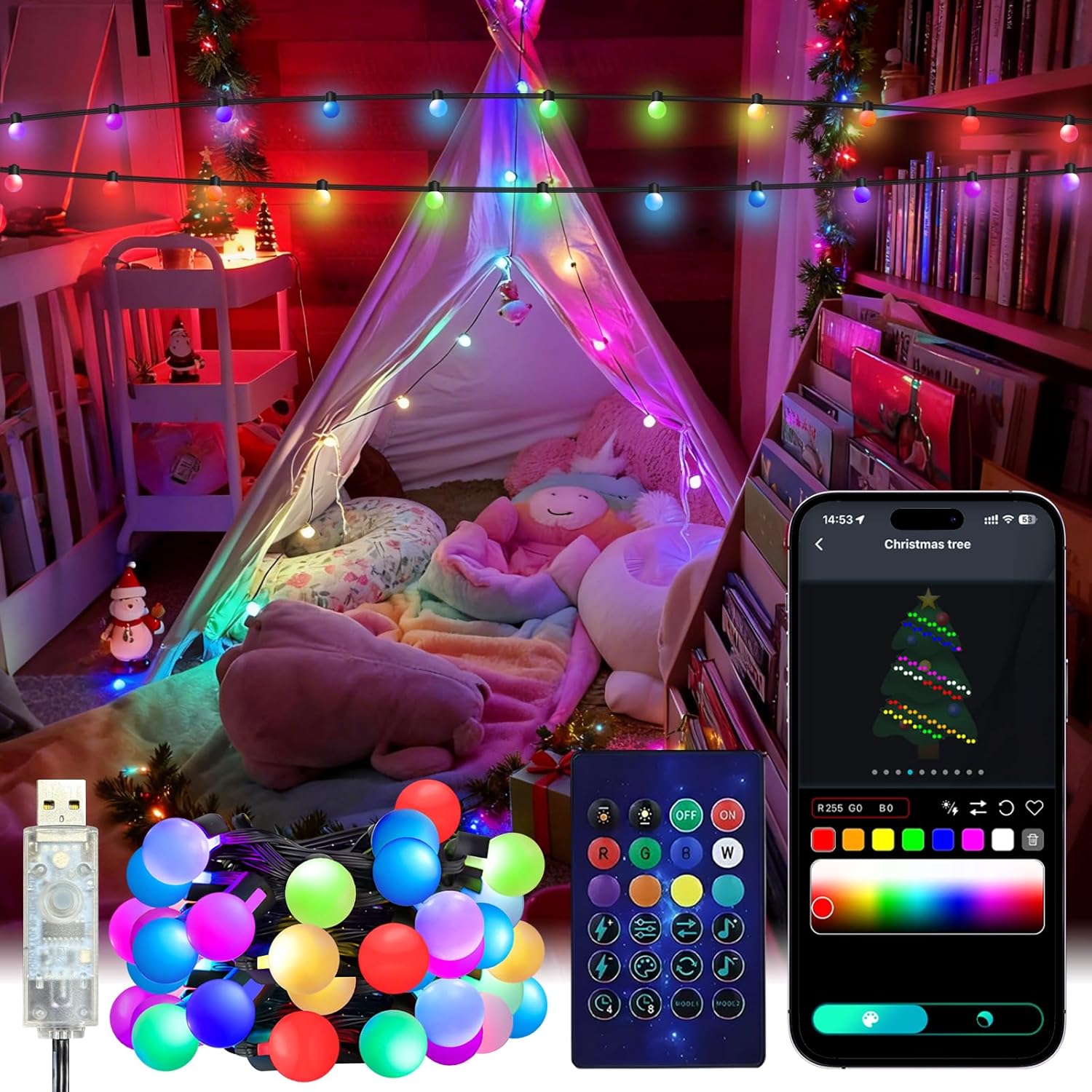 Smart Garden Led Lights - الذكية غلوب سلسلة أضواء 5/10 متر