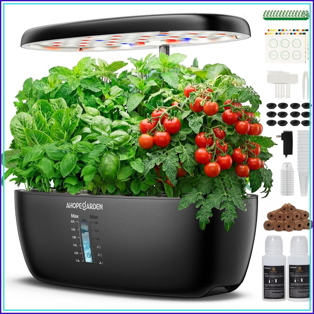 Indoor Herb Garden Kit - حديقة زراعة مائية بـ 12 وحدة