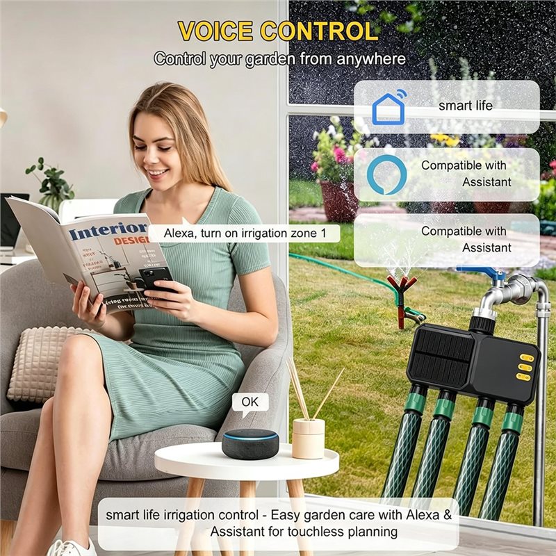 جهاز ABJT-Smart لضبط وقت الري  - مراجعة Smart Garden Hose Timer وسعره