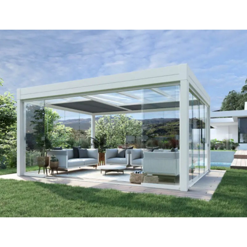 【عرض ساخن】مظلة زجاجية ألومنيوم - مراجعة Smart Garden Electric Pergola وسعره