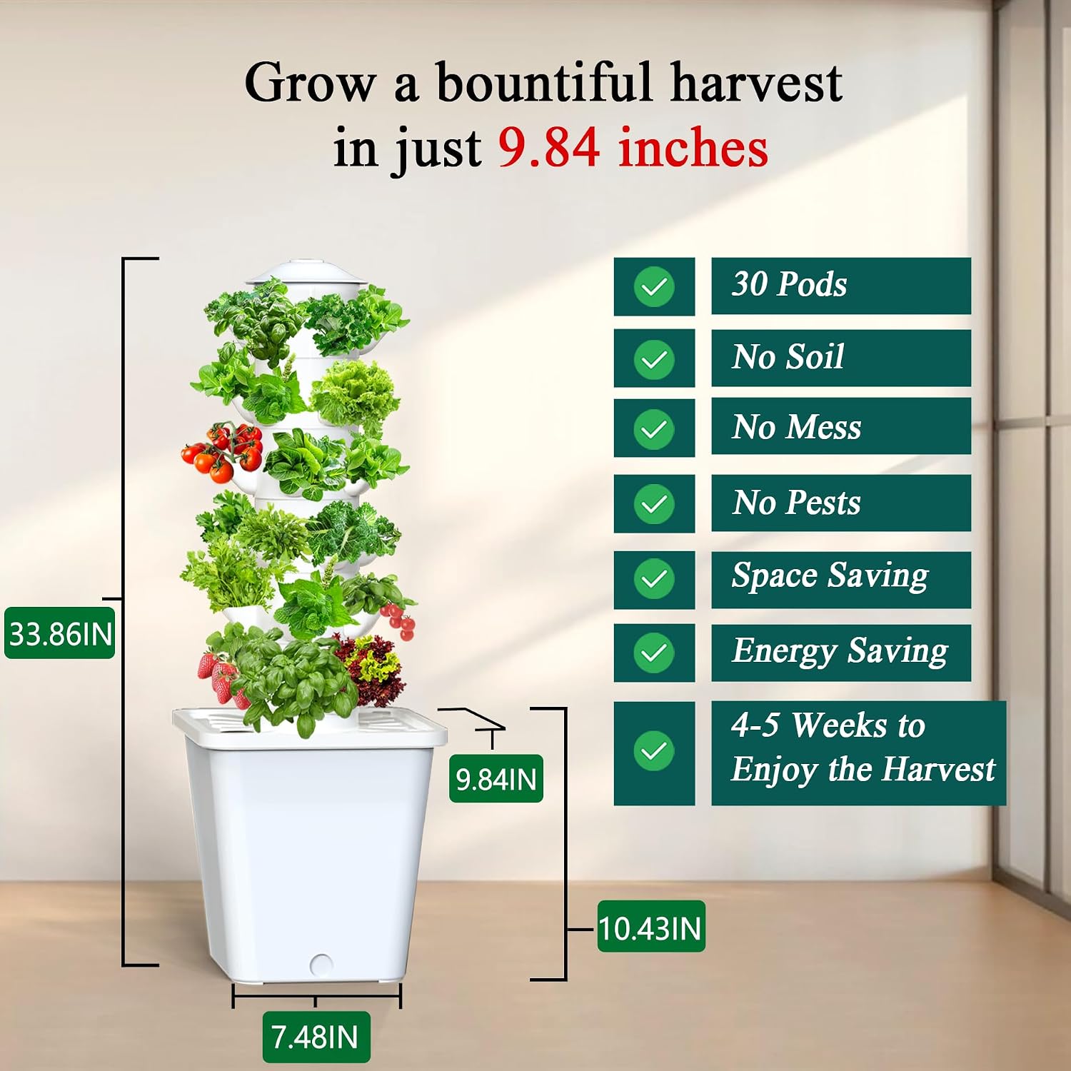 نظام زراعة مائية لـ 30 نبتة، ب - مراجعة Indoor Herb Garden Kit وسعره