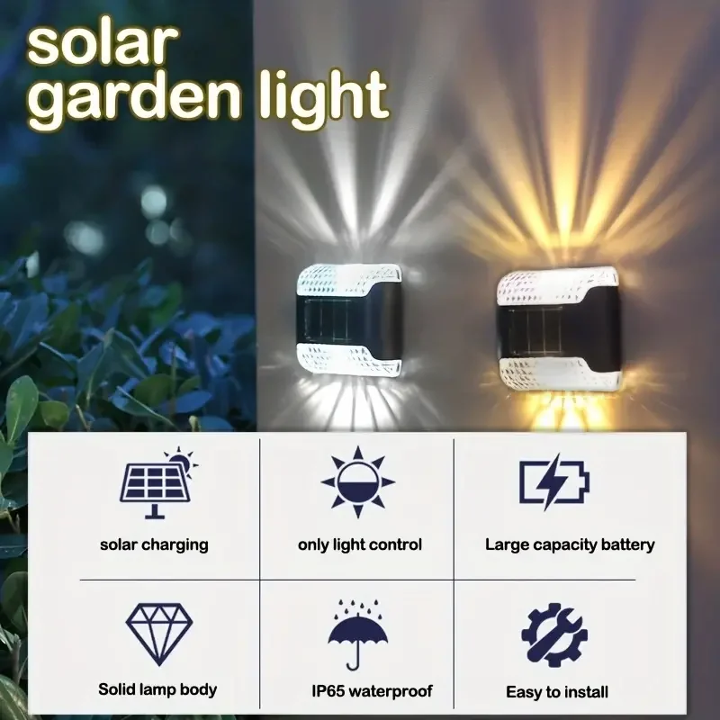 4 قطع إضاءة جدارية تعمل بالطاق - مراجعة Smart Garden Led Lights وسعره