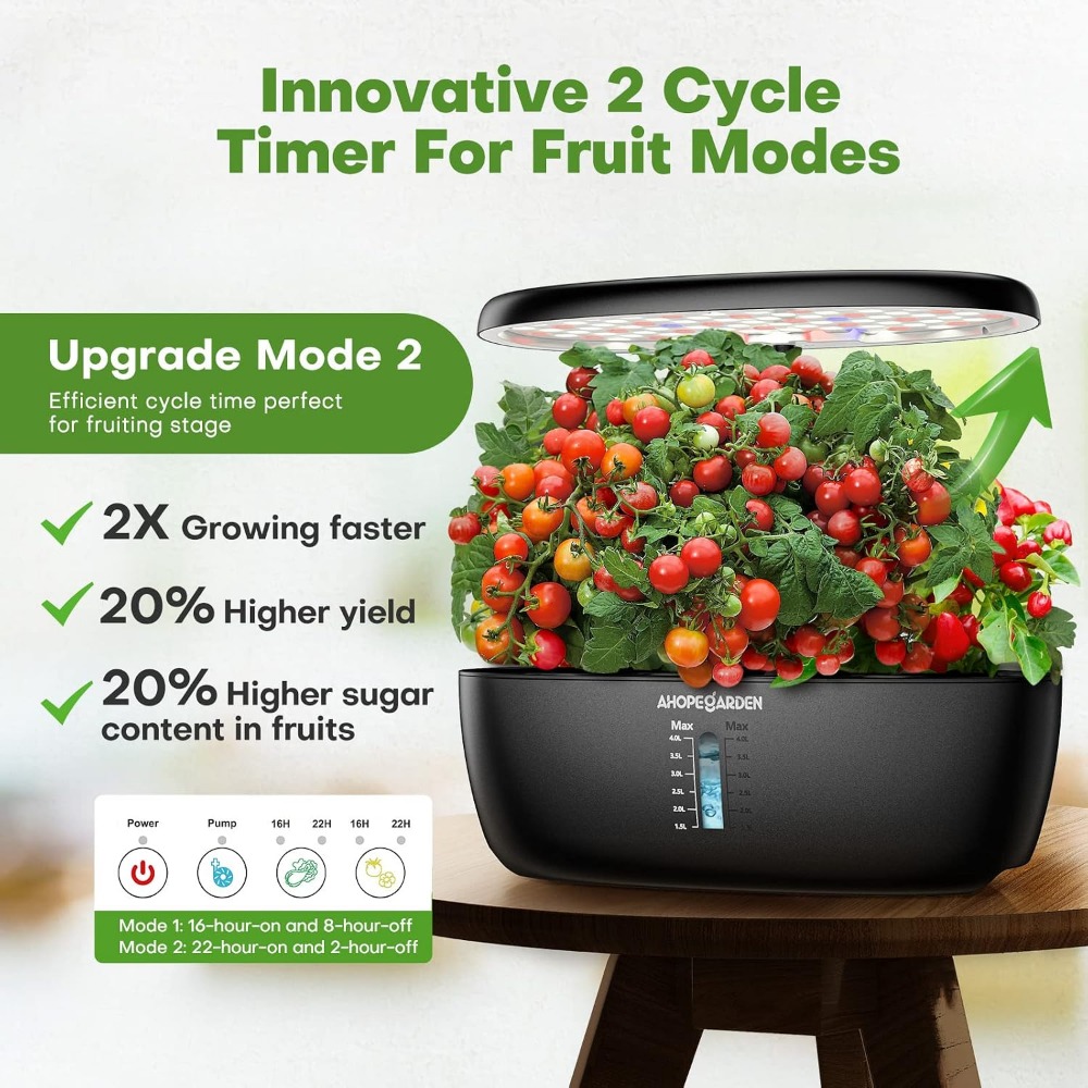 حديقة زراعة مائية بـ 12 وحدة م - مراجعة Indoor Herb Garden Kit وسعره