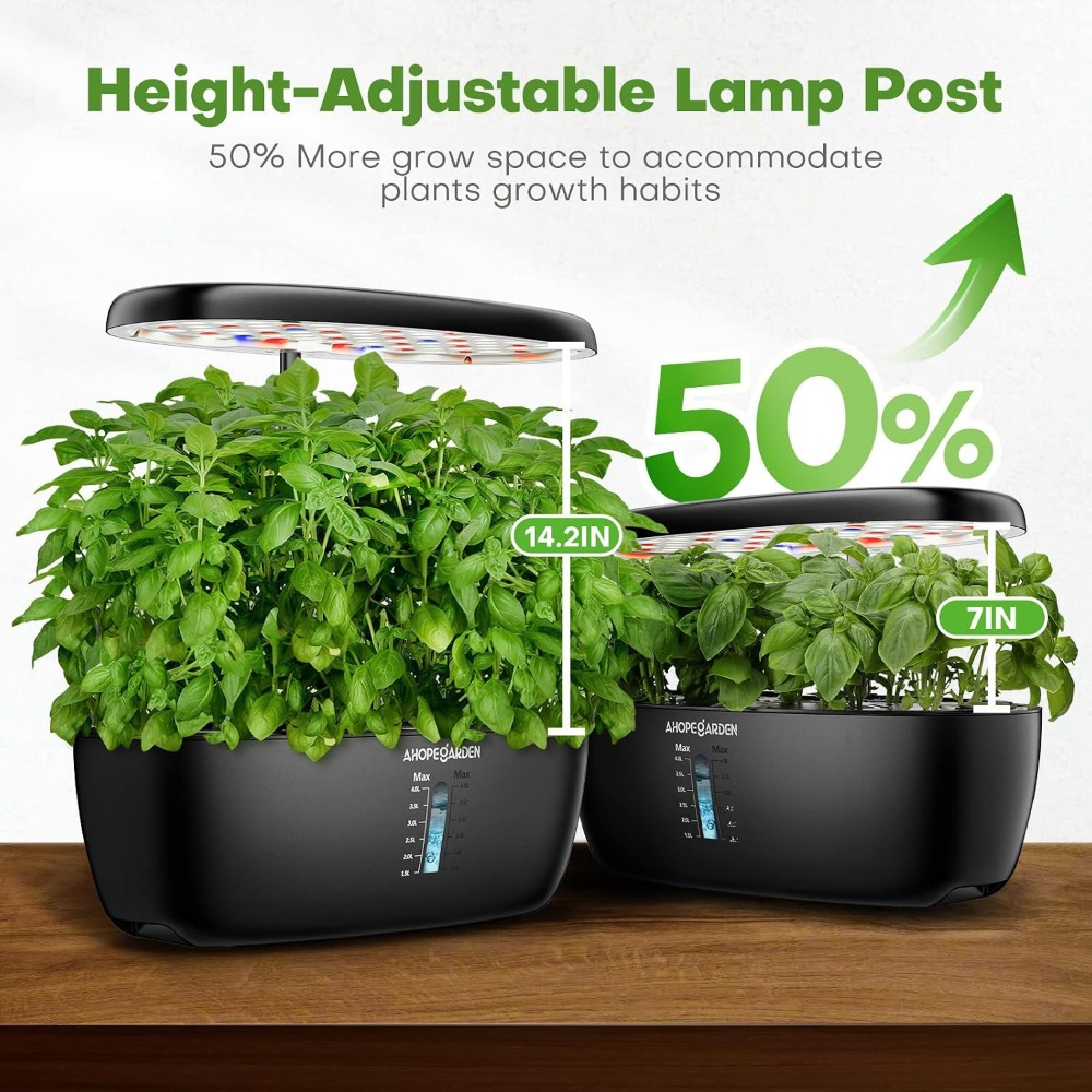 حديقة زراعة مائية بـ 12 وحدة م - مراجعة Indoor Herb Garden Kit وسعره