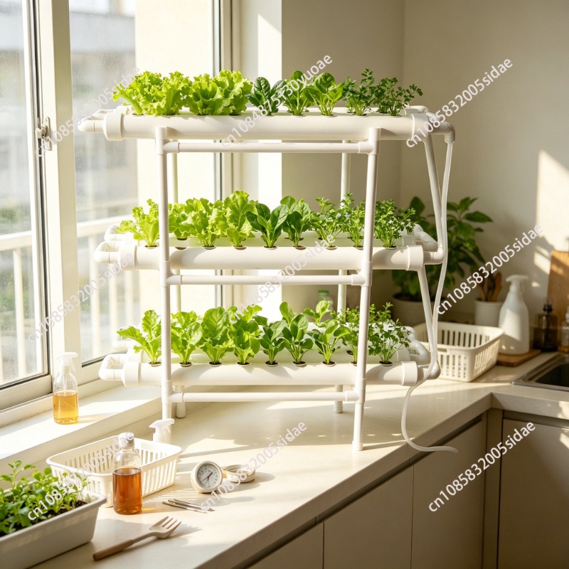 نظام زراعة مائي ثلاثي الطبقات  - مراجعة Indoor Herb Garden Kit وسعره